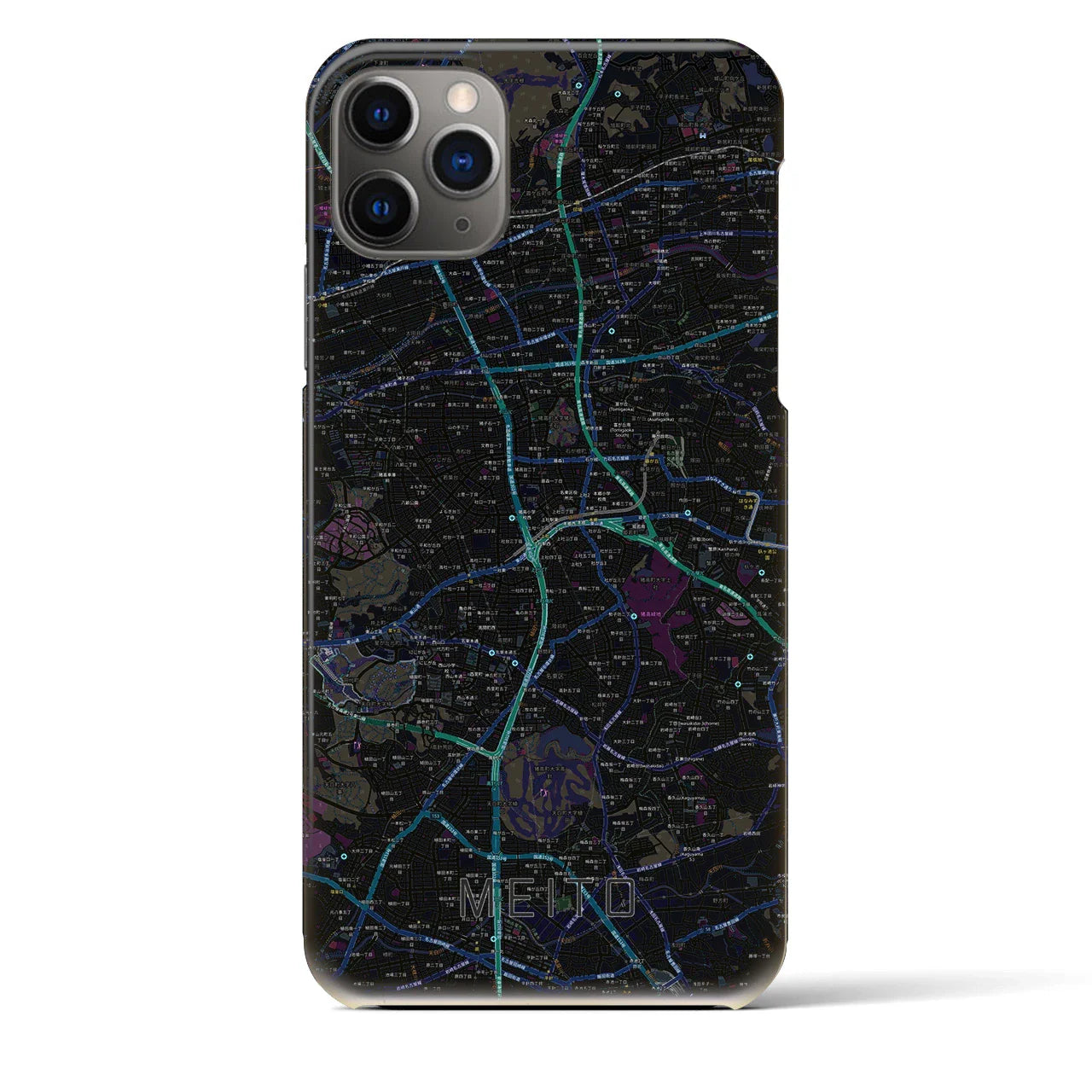 【名東(愛知県)】地図柄iPhoneケース(バックカバータイプ)