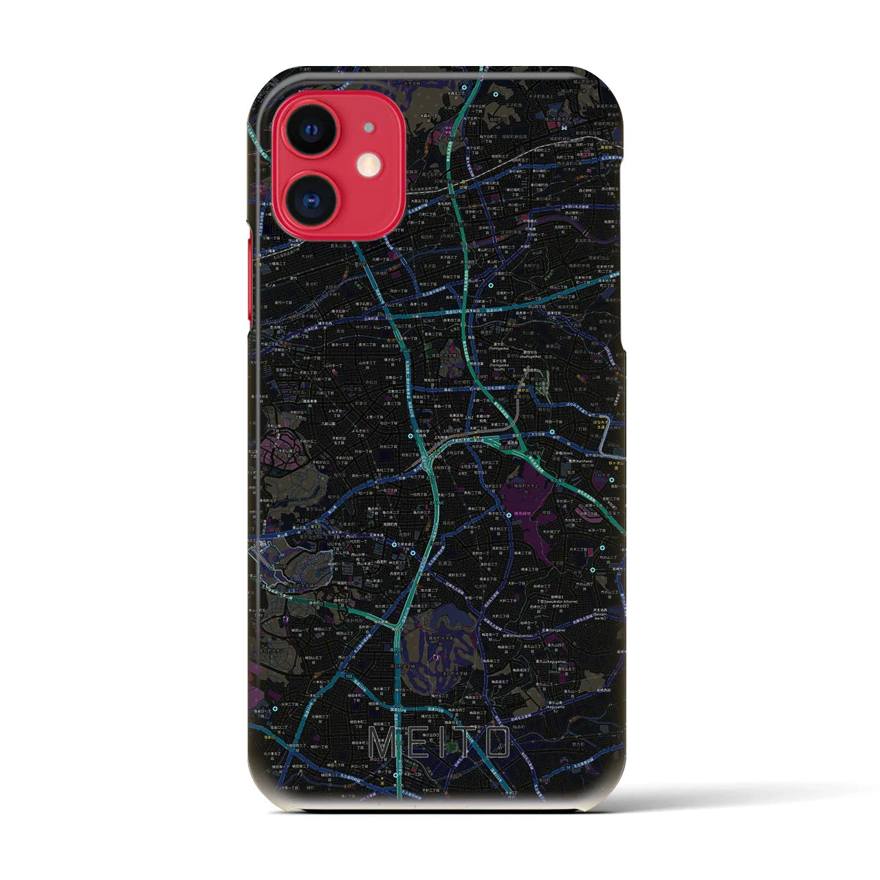 【名東(愛知県)】地図柄iPhoneケース(バックカバータイプ)