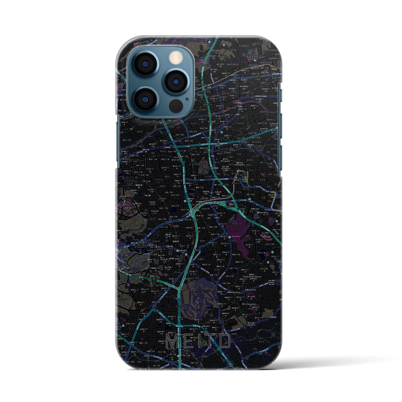 【名東(愛知県)】地図柄iPhoneケース(バックカバータイプ)