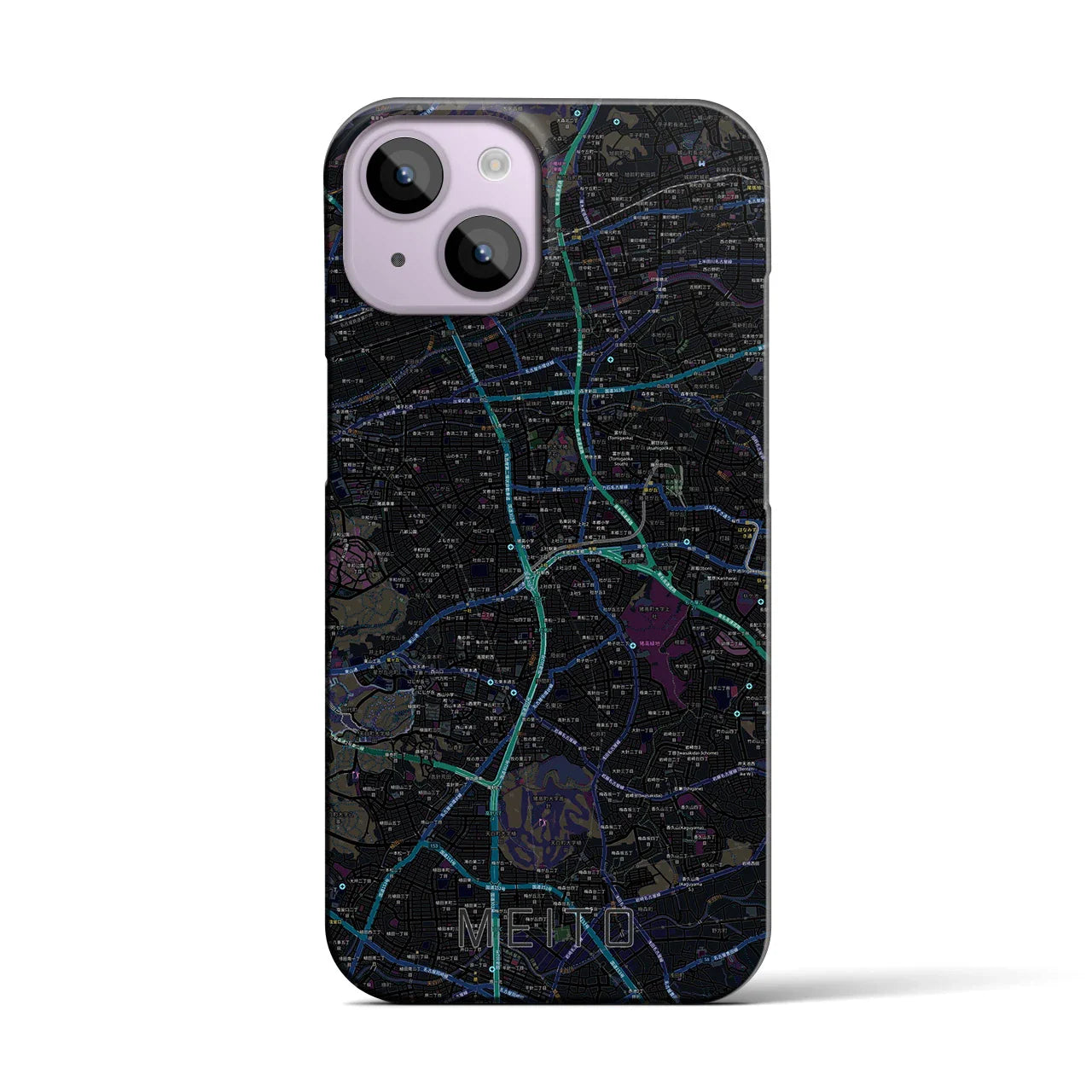 【名東(愛知県)】地図柄iPhoneケース(バックカバータイプ)