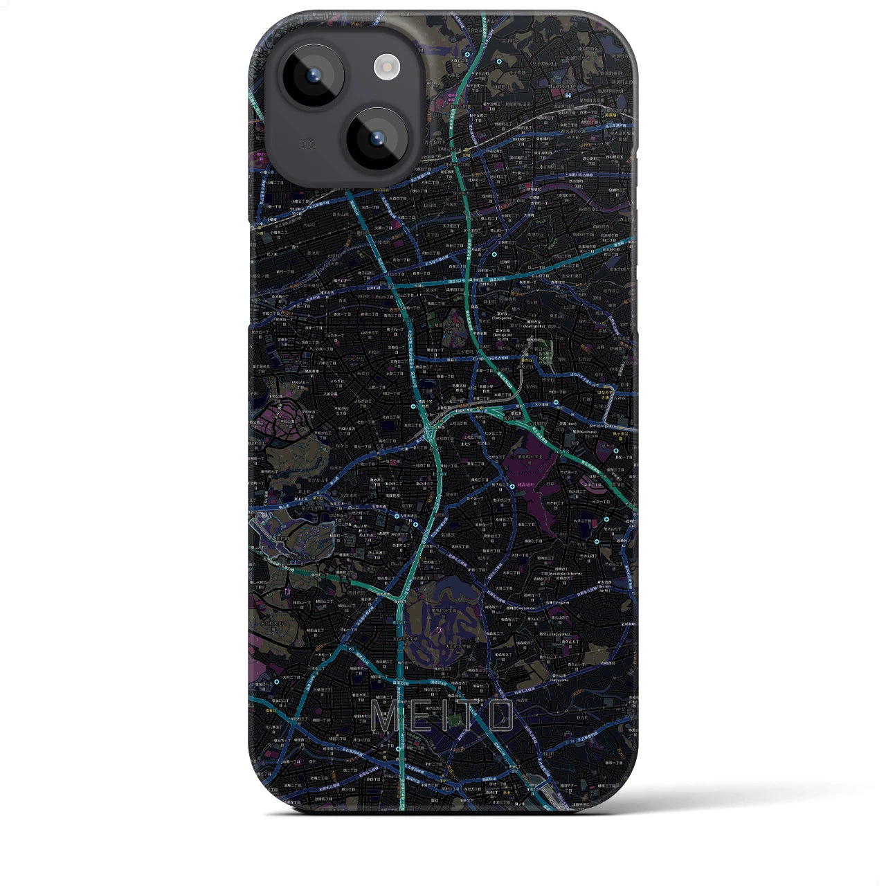 【名東(愛知県)】地図柄iPhoneケース(バックカバータイプ)