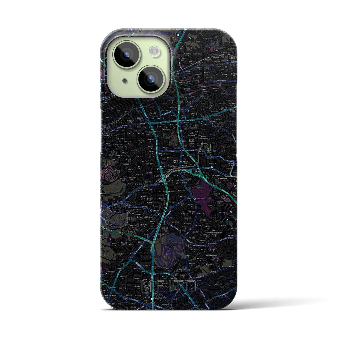 【名東(愛知県)】地図柄iPhoneケース(バックカバータイプ)