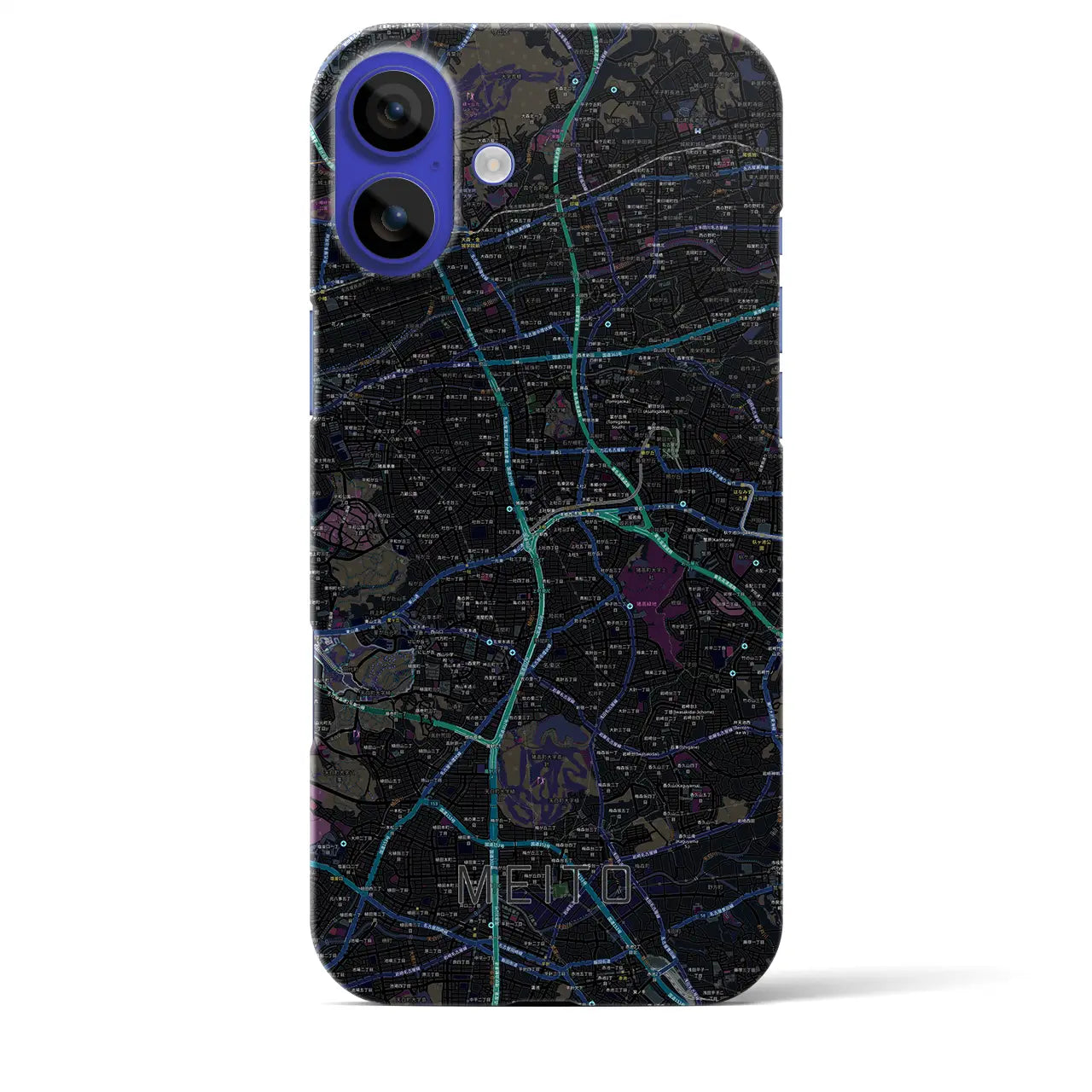 【名東(愛知県)】地図柄iPhoneケース(バックカバータイプ)