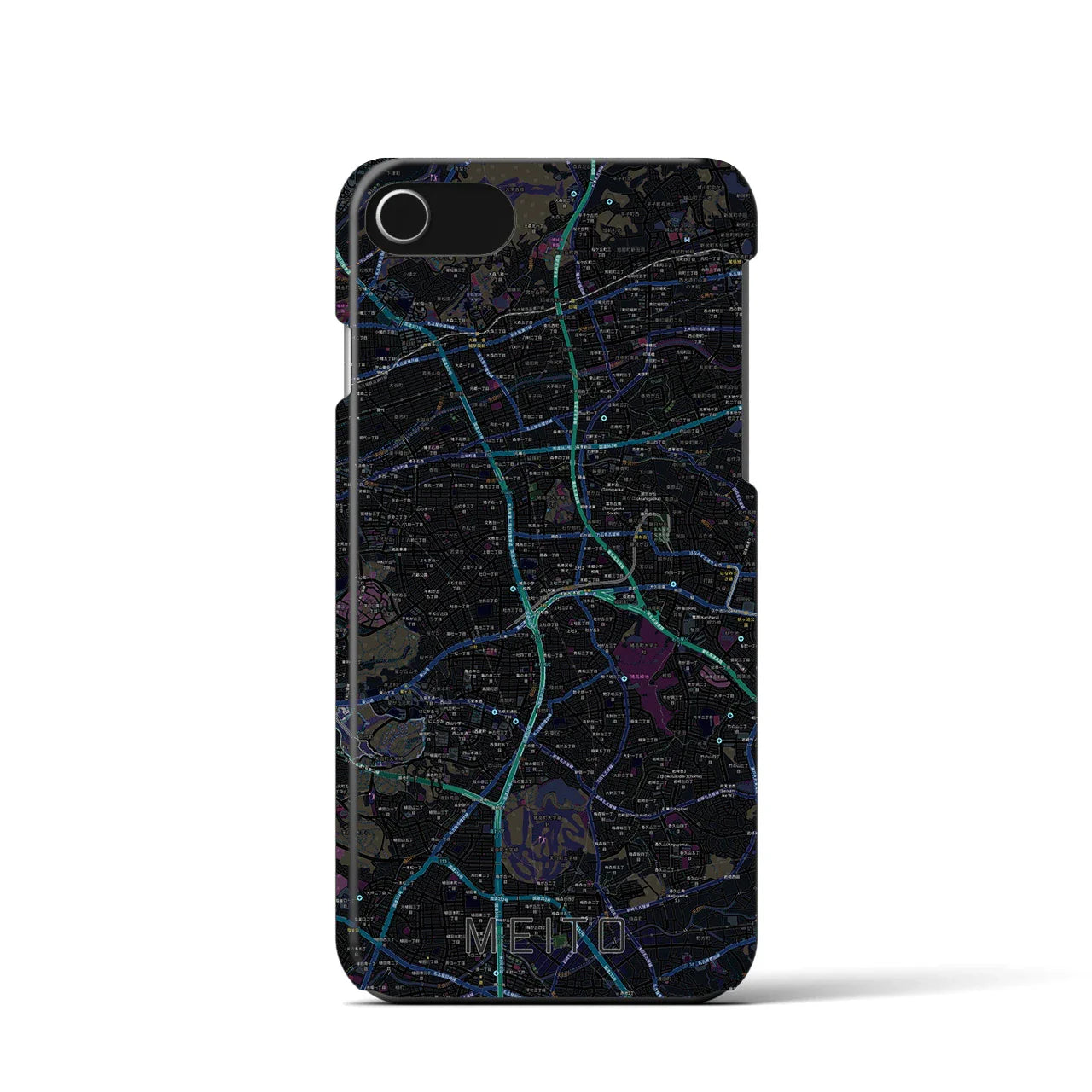 【名東(愛知県)】地図柄iPhoneケース(バックカバータイプ)