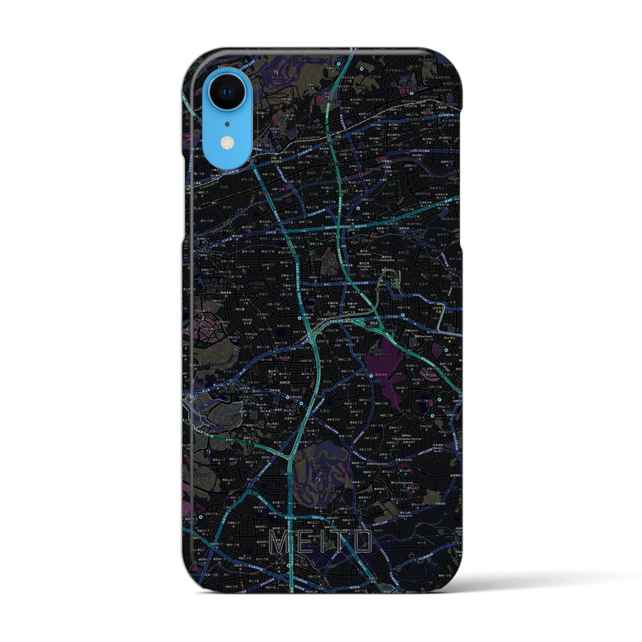 【名東(愛知県)】地図柄iPhoneケース(バックカバータイプ)