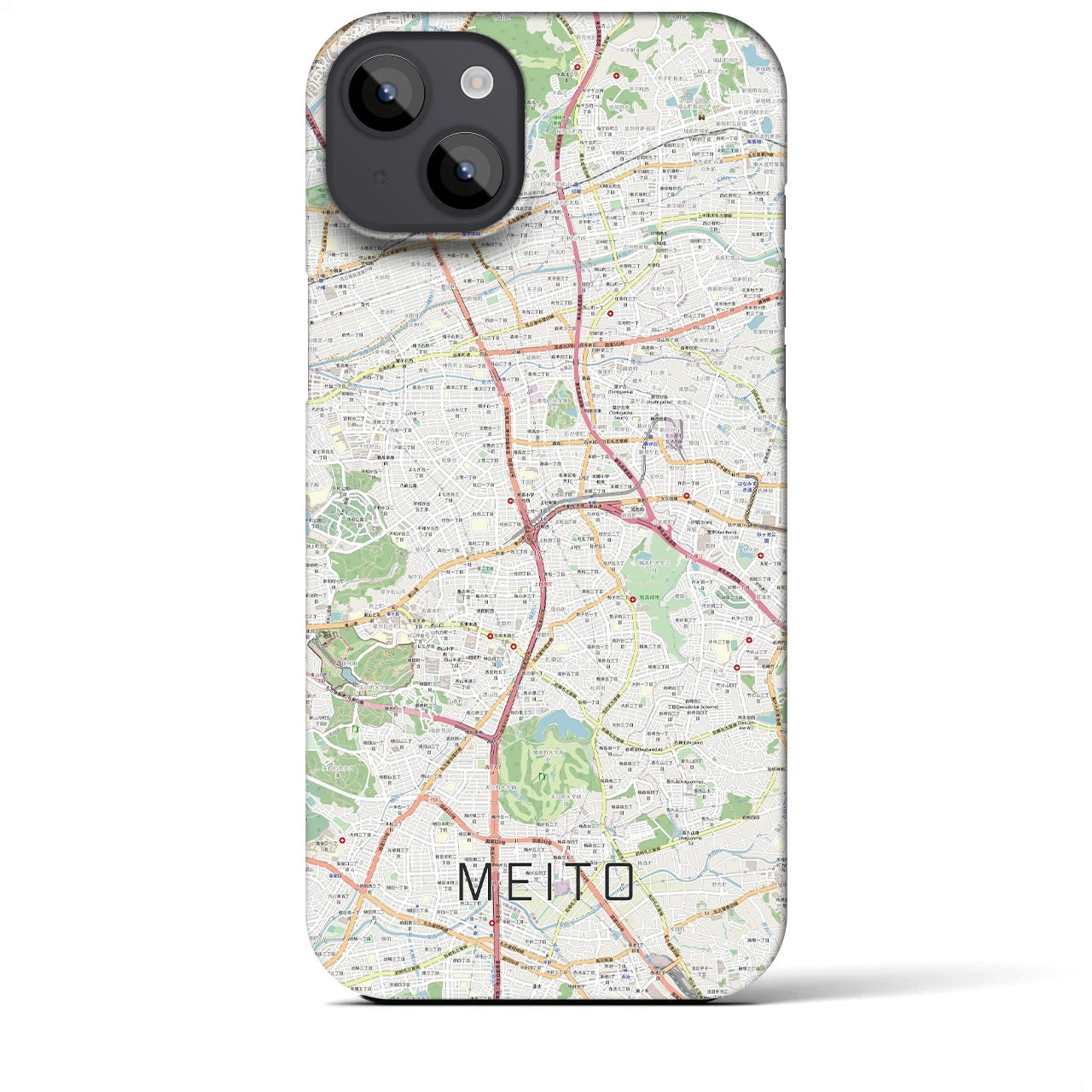 【名東(愛知県)】地図柄iPhoneケース(バックカバータイプ)