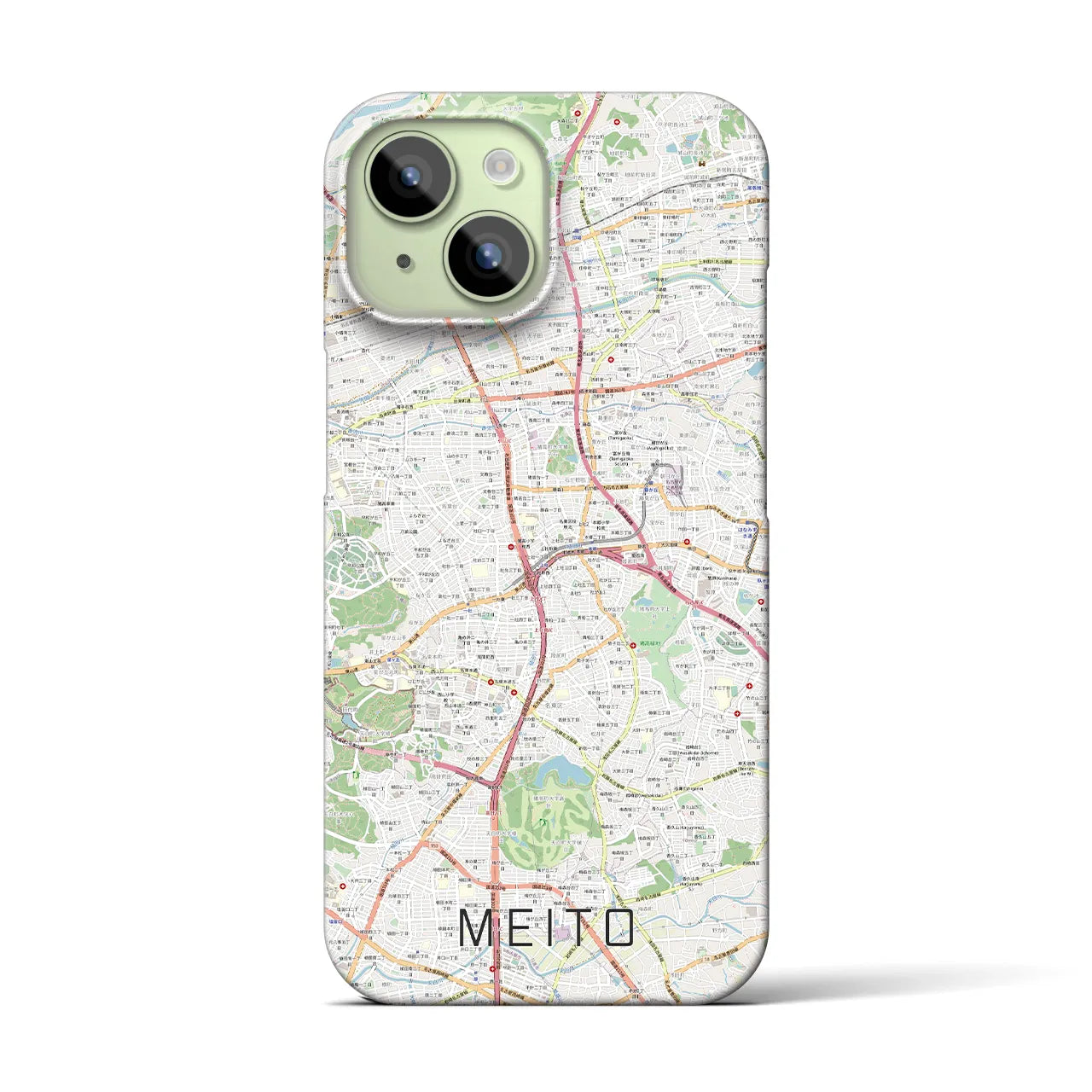 【名東(愛知県)】地図柄iPhoneケース(バックカバータイプ)