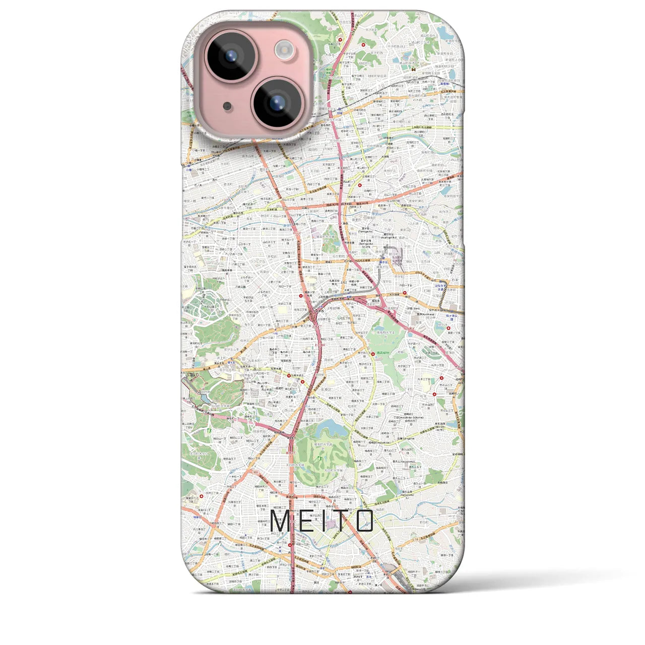 【名東(愛知県)】地図柄iPhoneケース(バックカバータイプ)