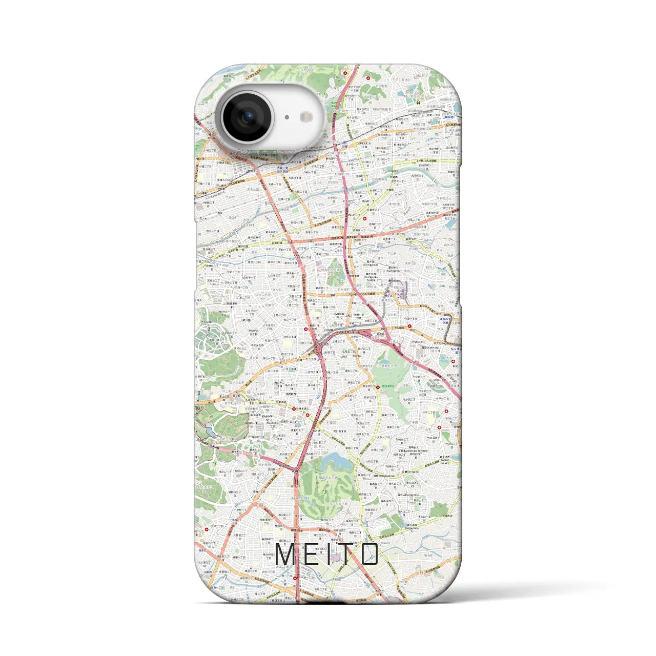 【名東(愛知県)】地図柄iPhoneケース(バックカバータイプ)