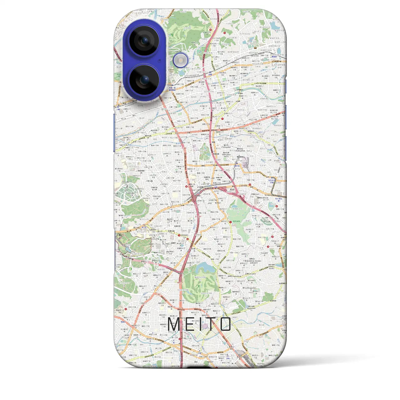 【名東(愛知県)】地図柄iPhoneケース(バックカバータイプ)ナチュラル・iPhone 16 Pro Max 用