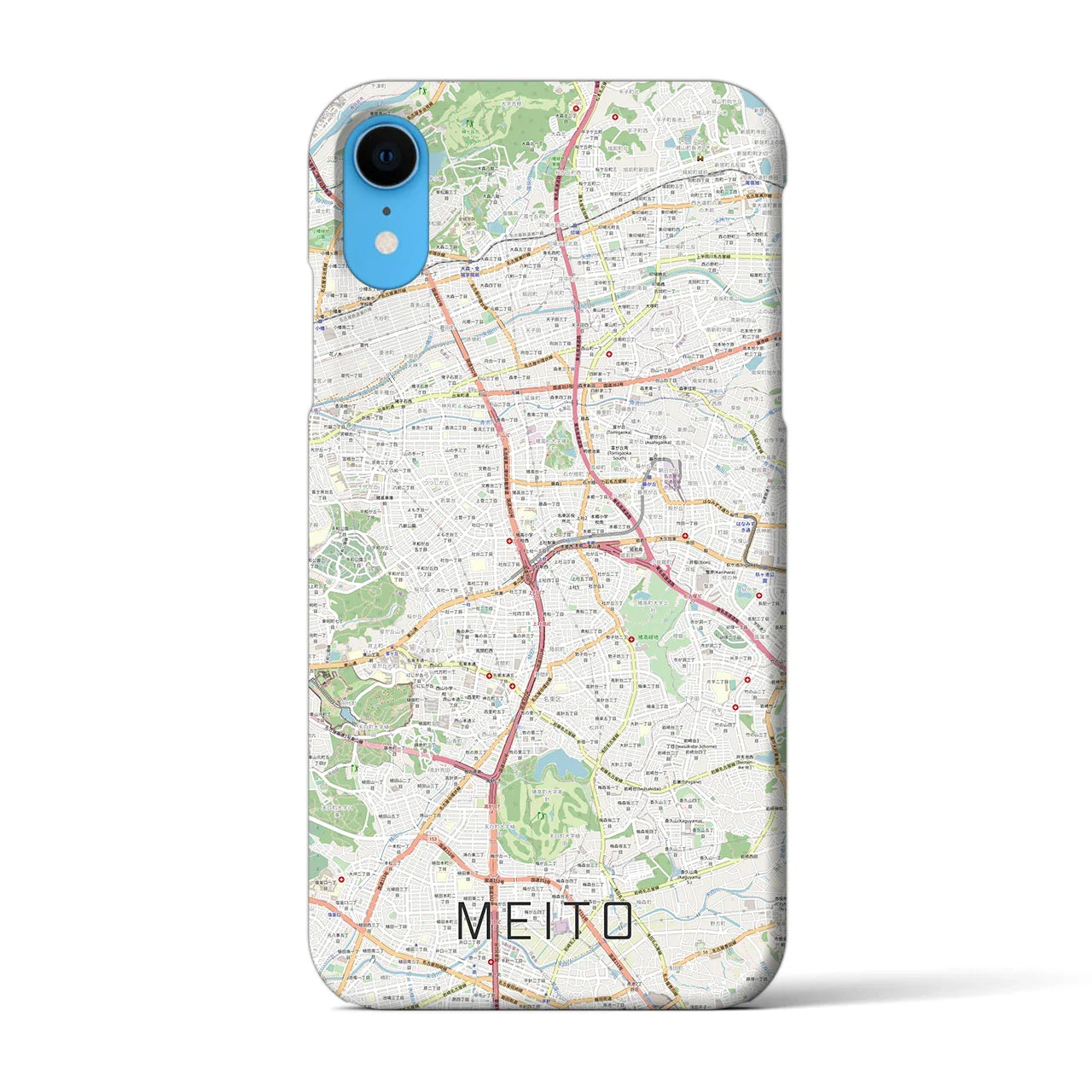 【名東(愛知県)】地図柄iPhoneケース(バックカバータイプ)