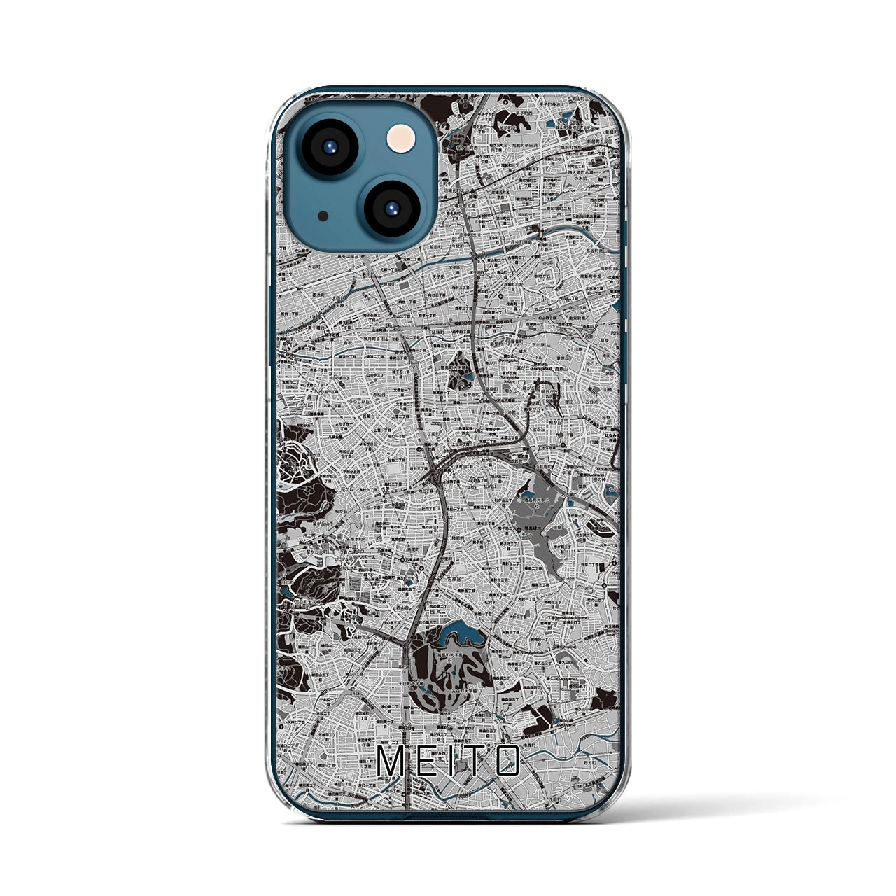 【名東(愛知県)】地図柄iPhoneケース(クリアタイプ)