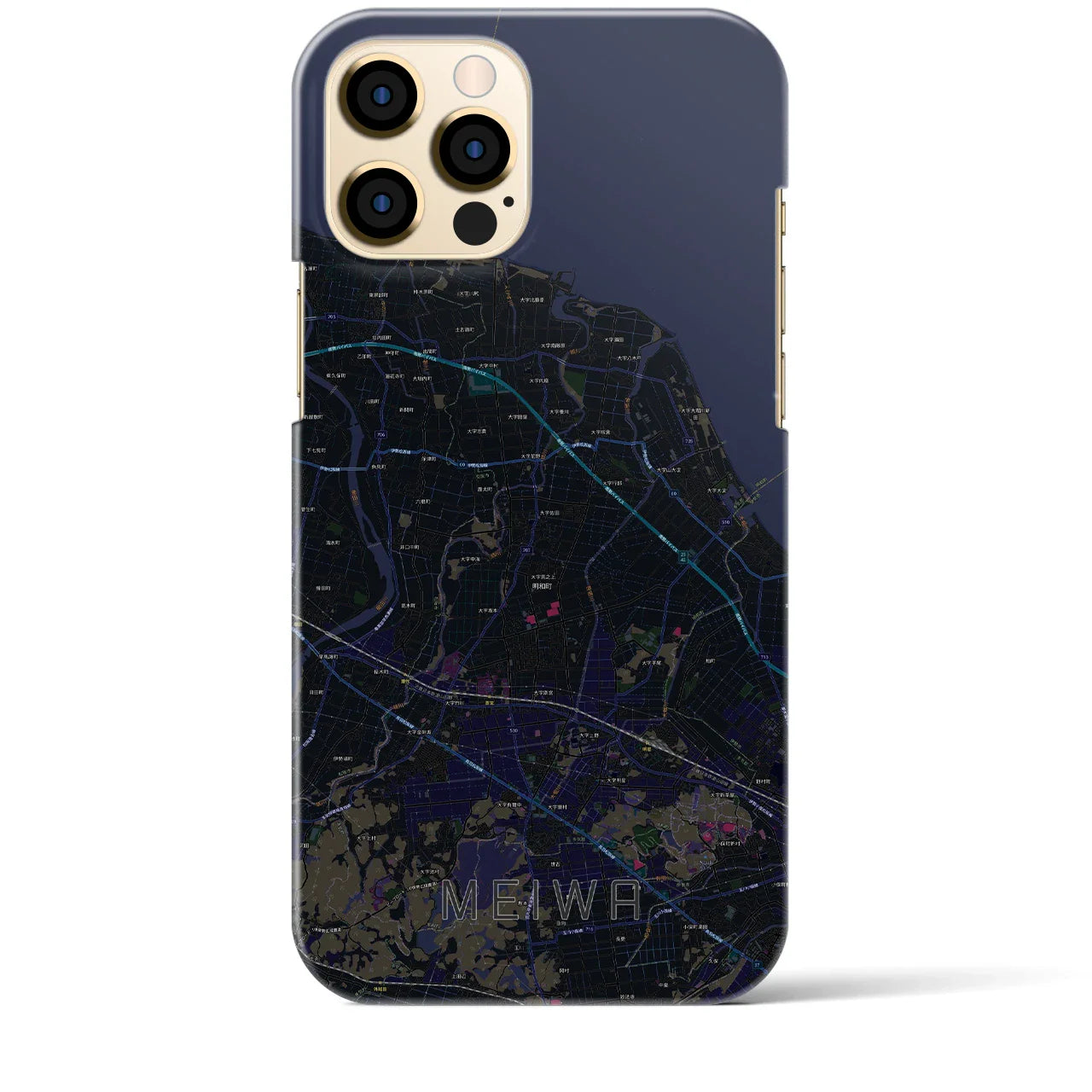 【明和(三重県)】地図柄iPhoneケース(バックカバータイプ)