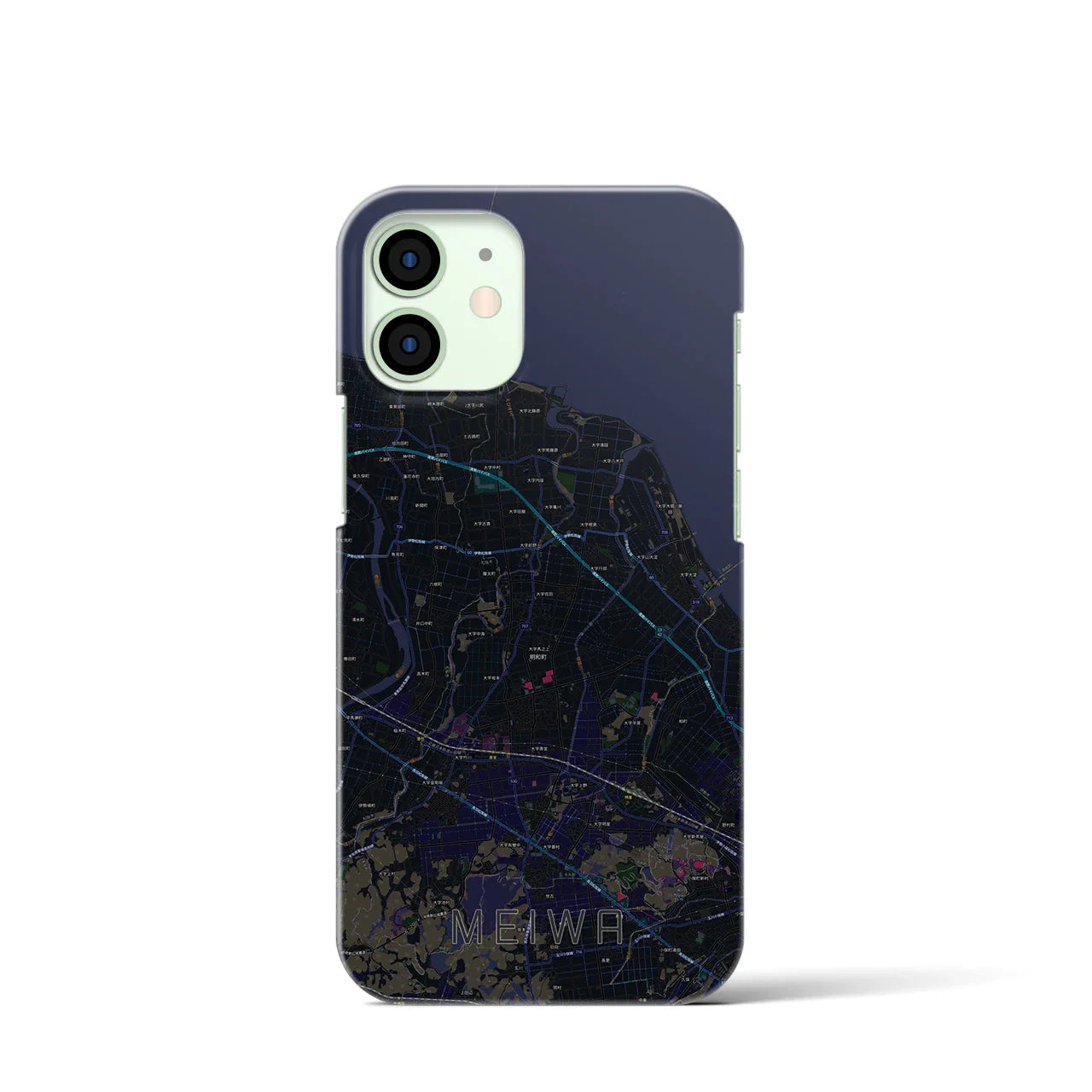 【明和(三重県)】地図柄iPhoneケース(バックカバータイプ)