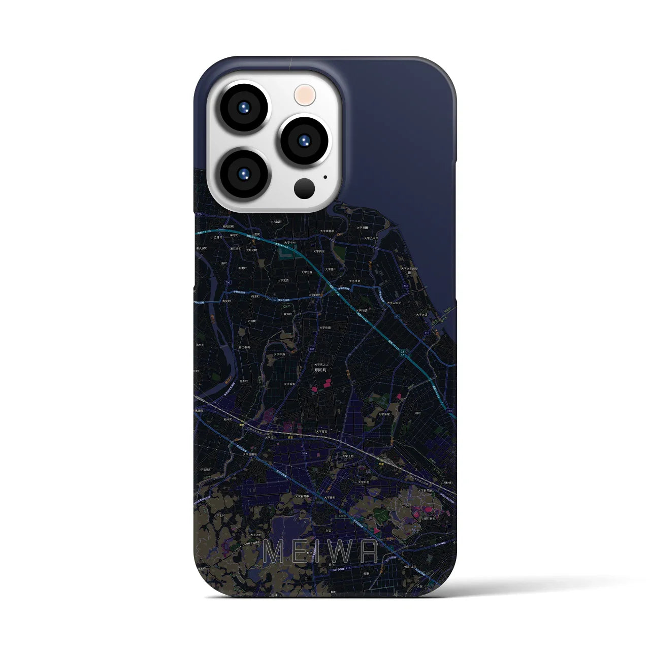 【明和(三重県)】地図柄iPhoneケース(バックカバータイプ)
