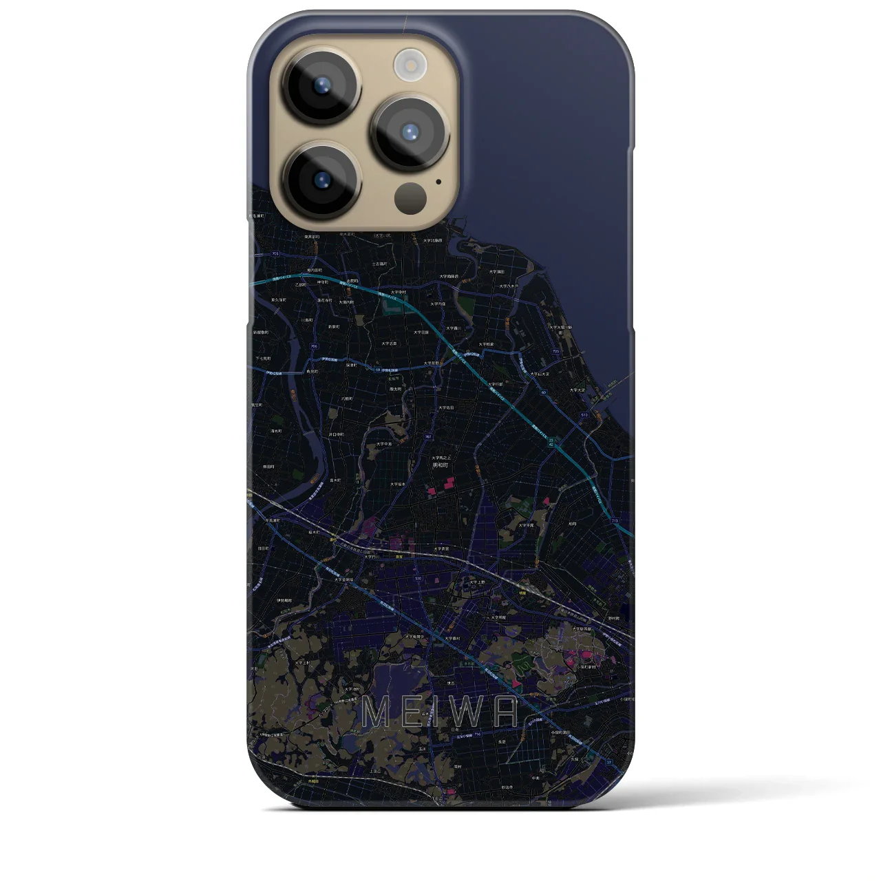 【明和(三重県)】地図柄iPhoneケース(バックカバータイプ)