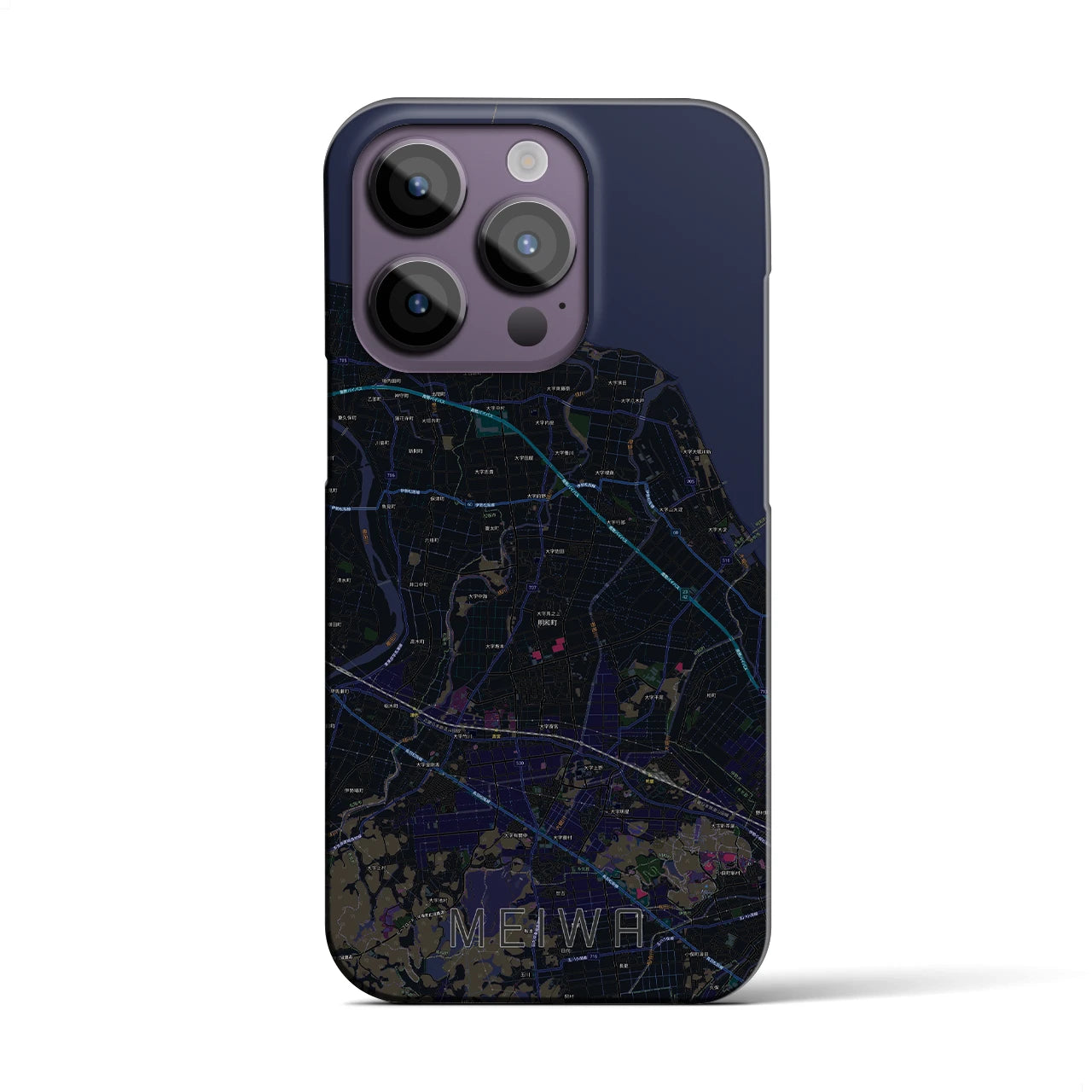 【明和(三重県)】地図柄iPhoneケース(バックカバータイプ)