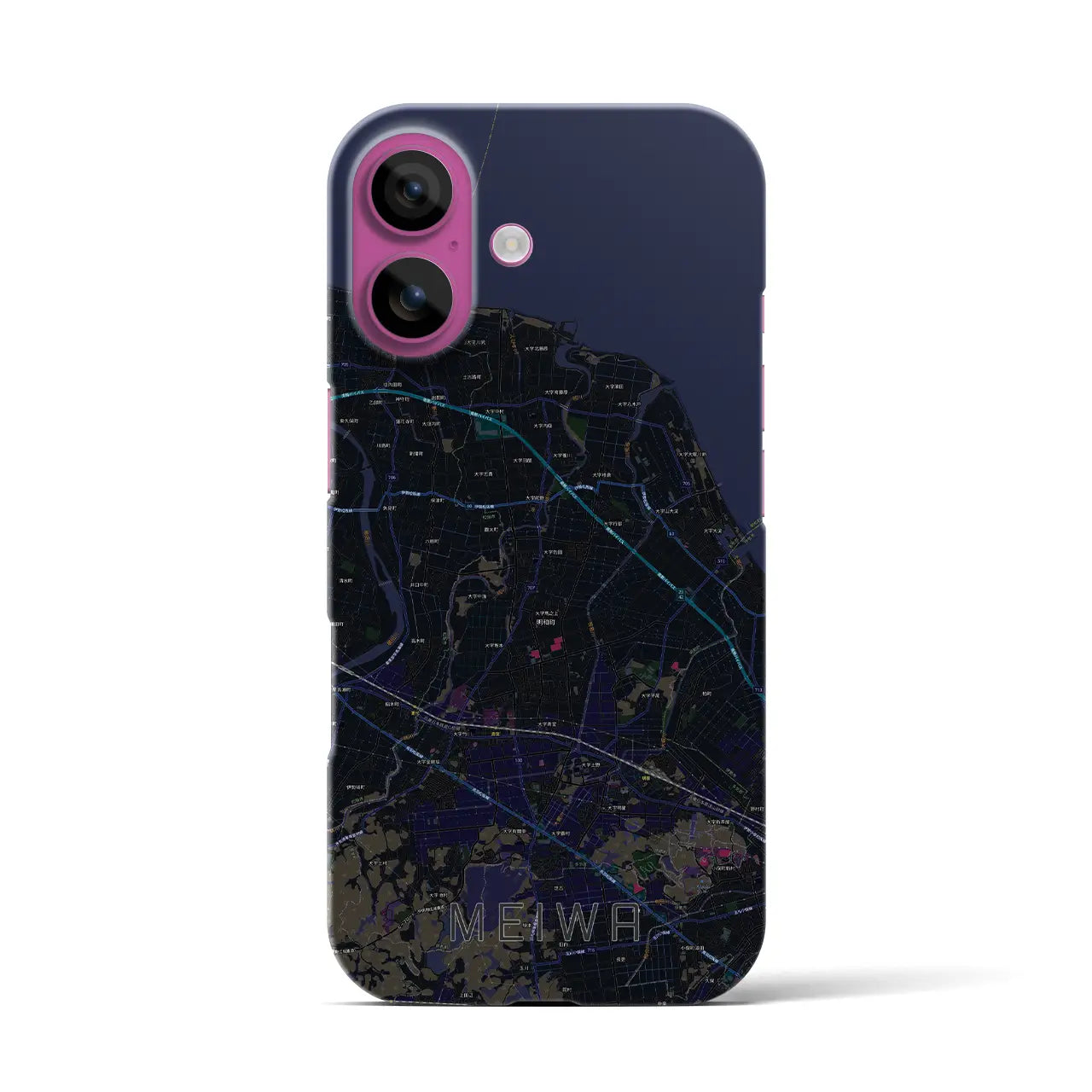 【明和(三重県)】地図柄iPhoneケース(バックカバータイプ)