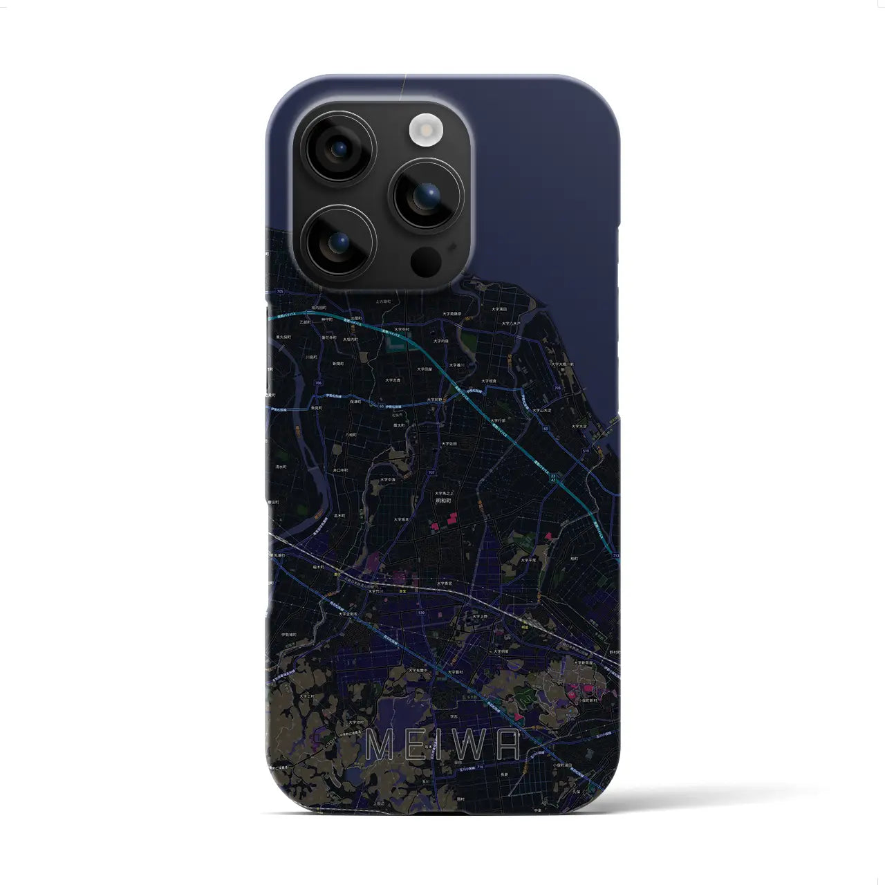 【明和(三重県)】地図柄iPhoneケース(バックカバータイプ)