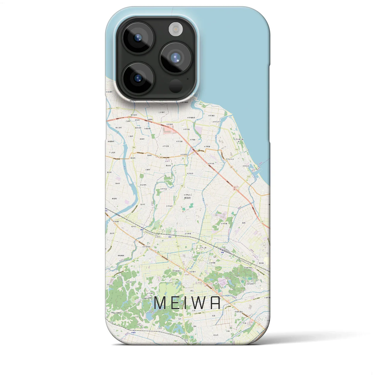 【明和(三重県)】地図柄iPhoneケース(バックカバータイプ)