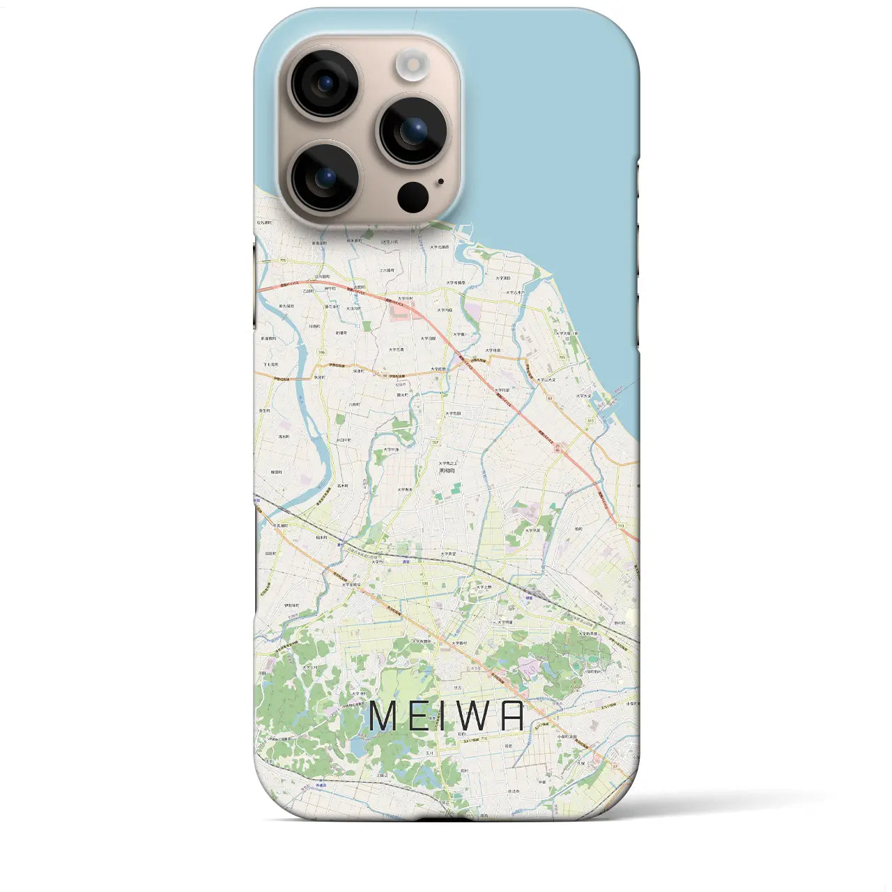 【明和(三重県)】地図柄iPhoneケース(バックカバータイプ)