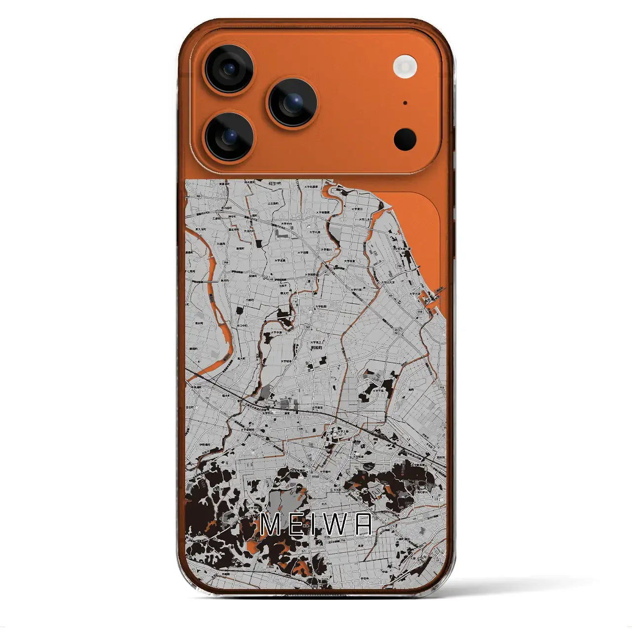 【明和(三重県)】地図柄iPhoneケース(クリアタイプ)