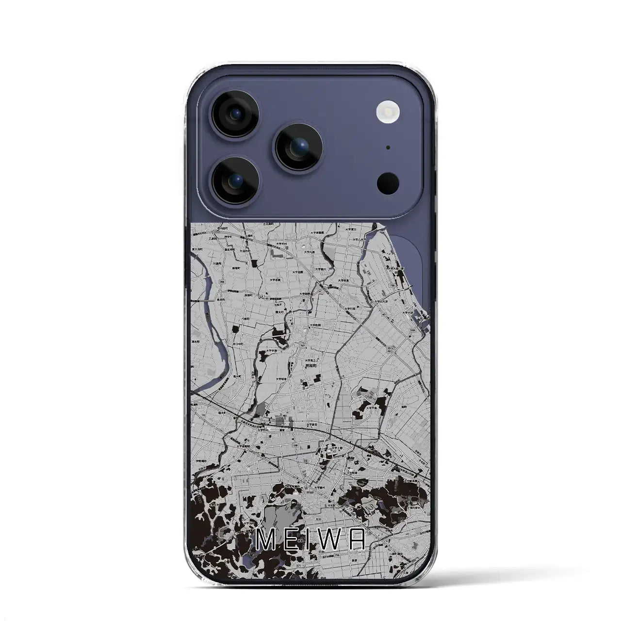 【明和(三重県)】地図柄iPhoneケース(クリアタイプ)