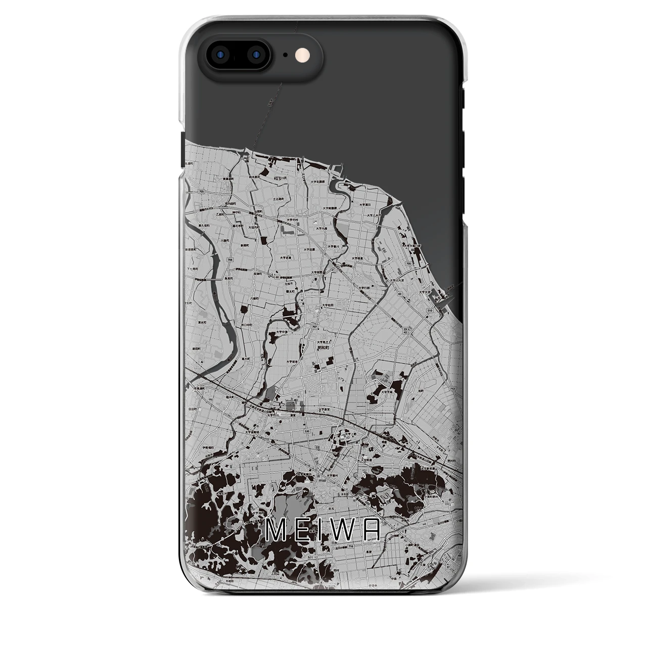 【明和(三重県)】地図柄iPhoneケース(クリアタイプ)