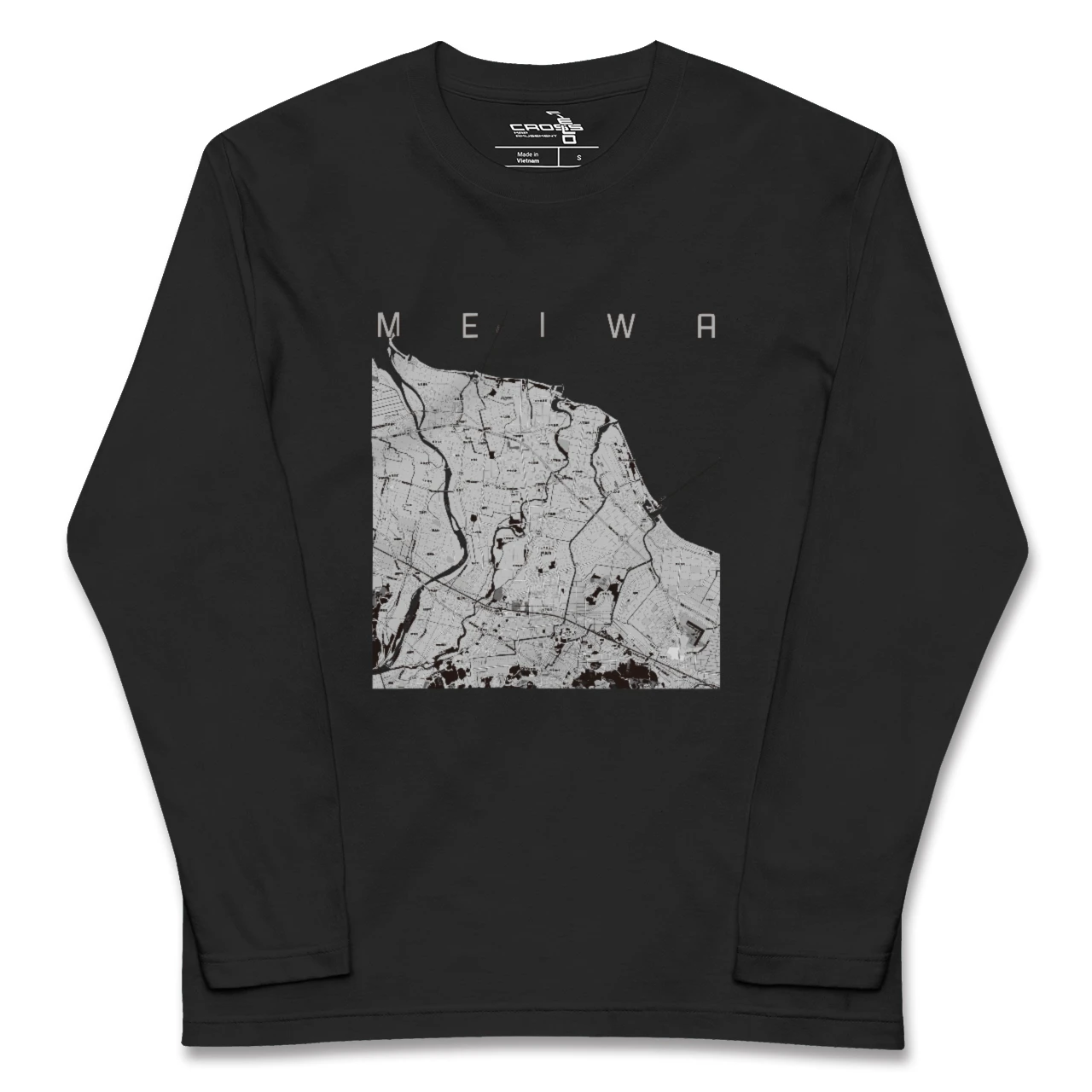 【明和(三重県)】地図柄ロングスリーブTシャツ