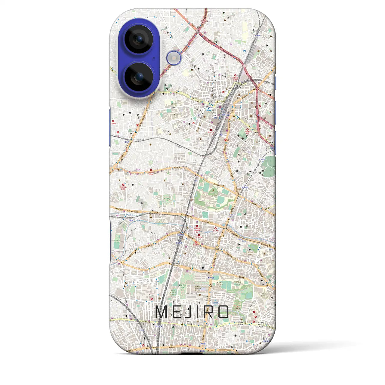 【目白(東京都)】地図柄iPhoneケース(バックカバータイプ)ナチュラル・iPhone 16 Pro Max 用