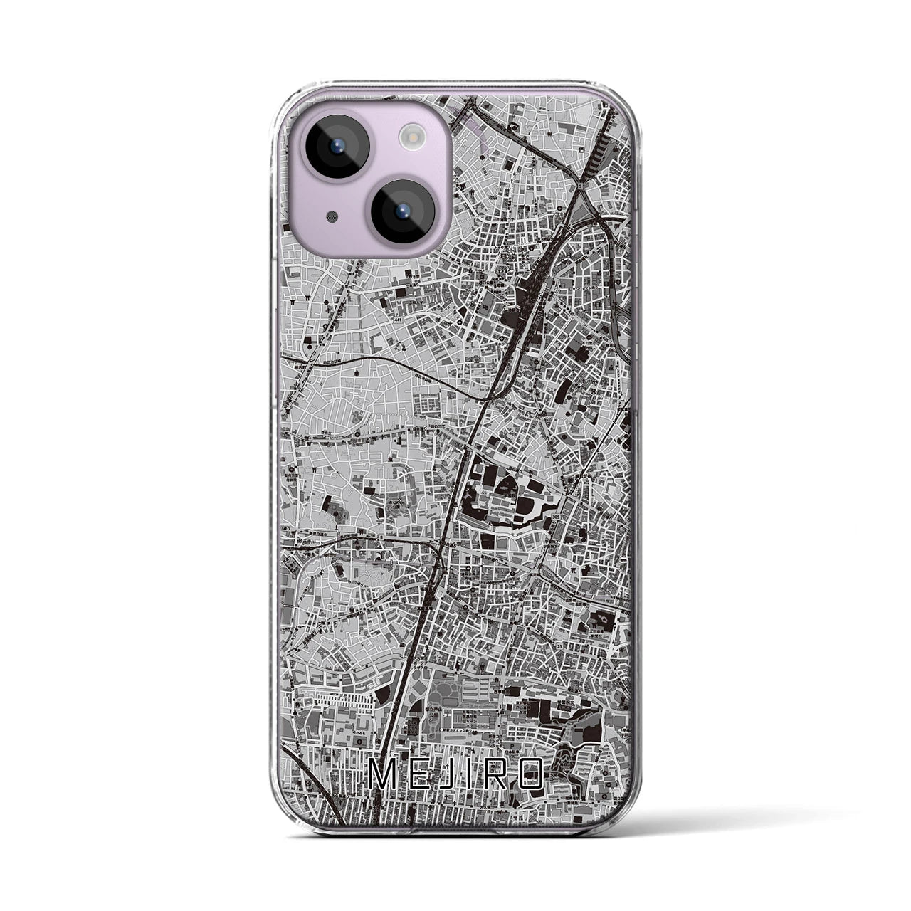 【目白(東京都)】地図柄iPhoneケース(クリアタイプ)