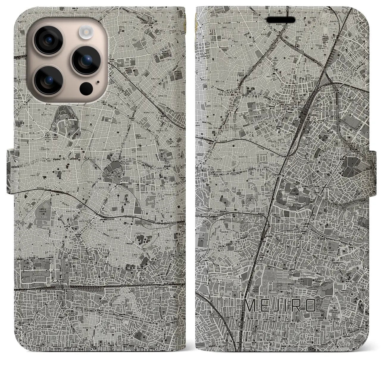 【目白(東京都)】地図柄iPhoneケース(手帳タイプ)