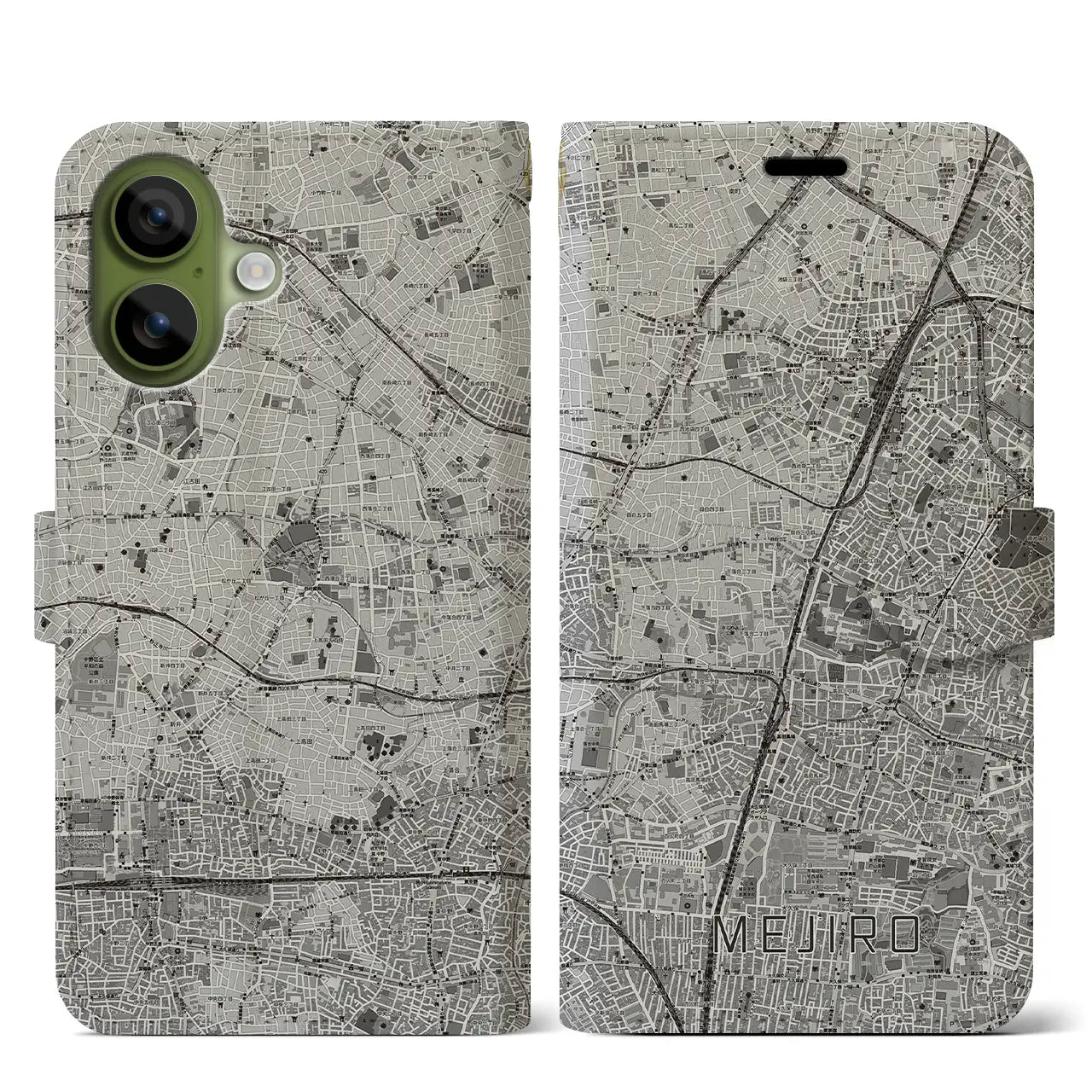 【目白(東京都)】地図柄iPhoneケース(手帳タイプ)