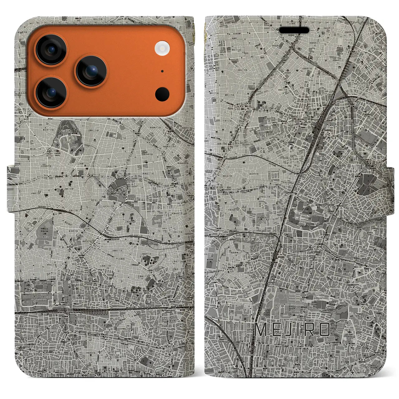 【目白(東京都)】地図柄iPhoneケース(手帳タイプ)