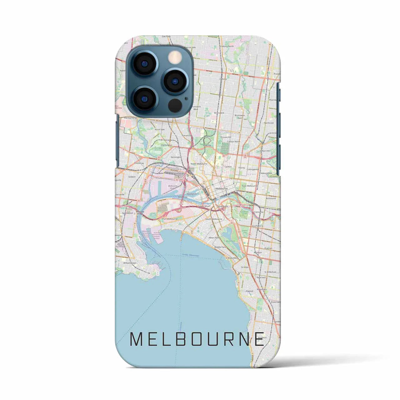 【メルボルン(オーストラリア)】地図柄iPhoneケース(バックカバータイプ)