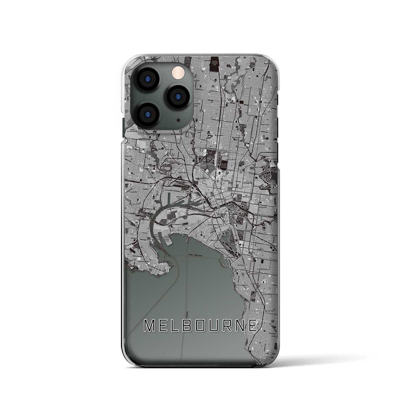 【メルボルン(オーストラリア)】地図柄iPhoneケース(クリアタイプ)