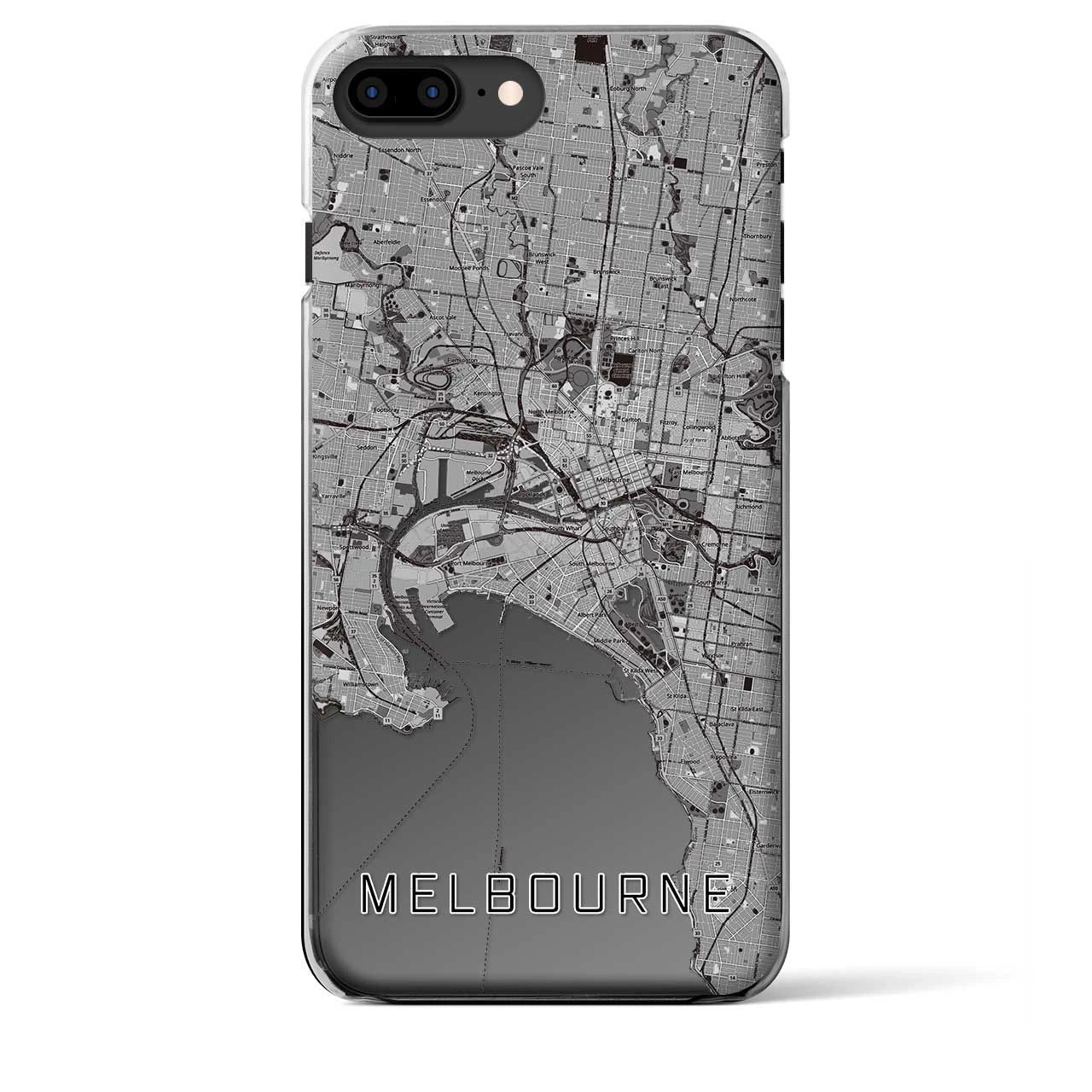 【メルボルン(オーストラリア)】地図柄iPhoneケース(クリアタイプ)