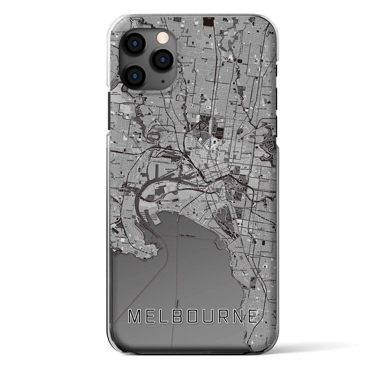 【メルボルン(オーストラリア)】地図柄iPhoneケース(クリアタイプ)