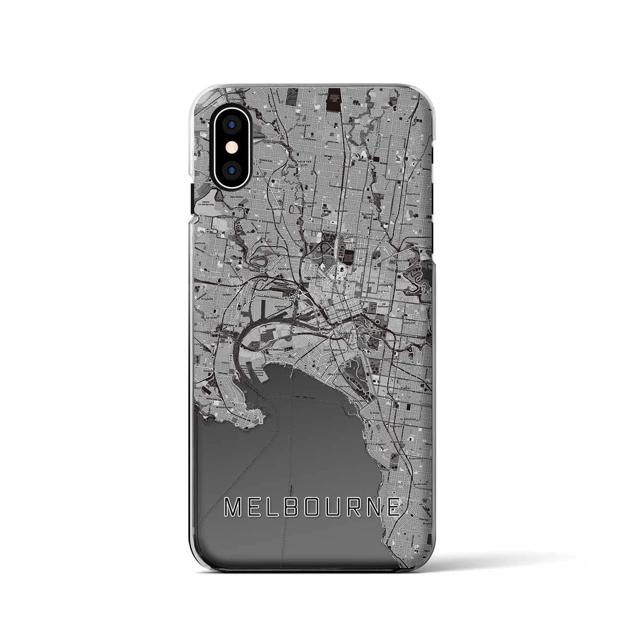 【メルボルン(オーストラリア)】地図柄iPhoneケース(クリアタイプ)