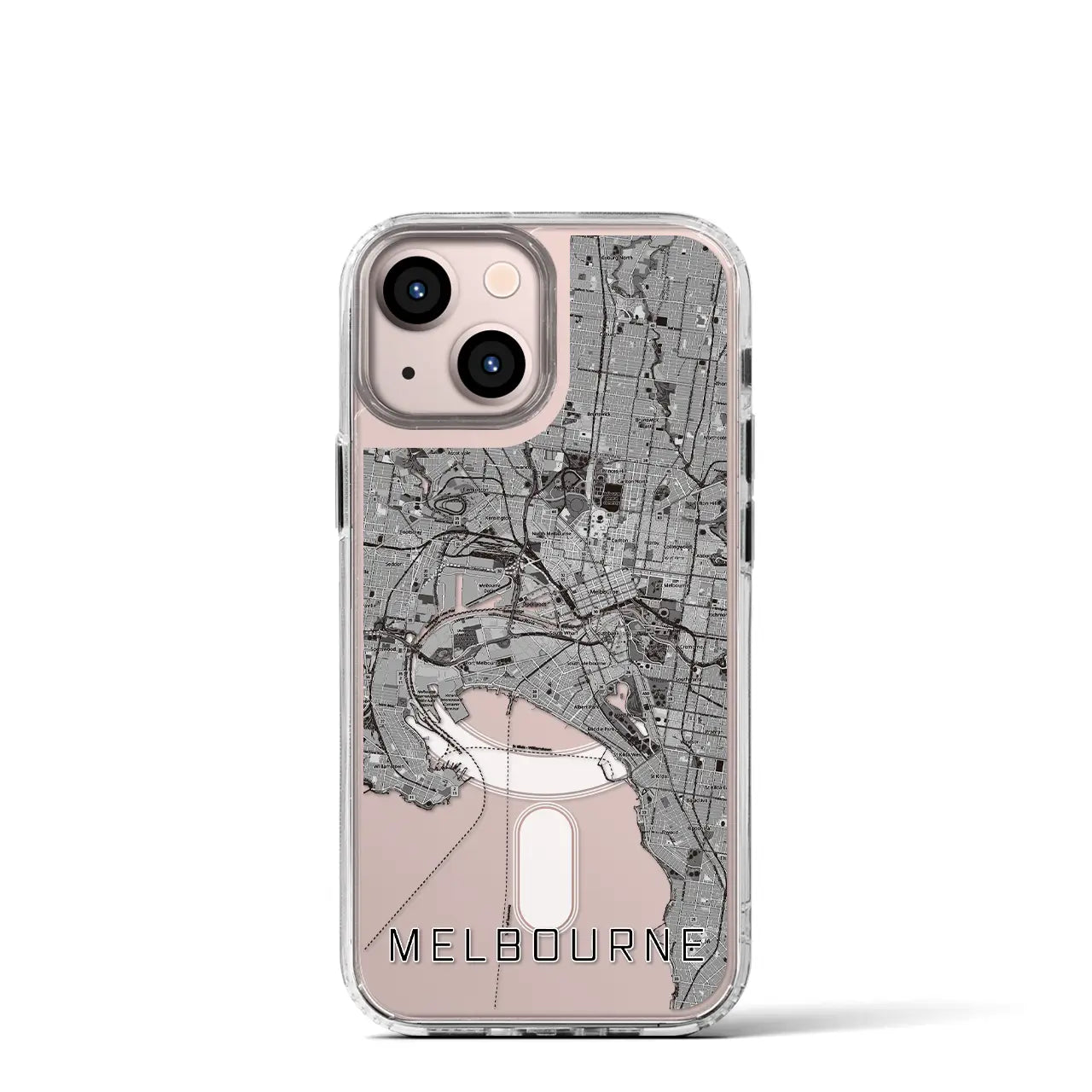 【メルボルン(オーストラリア)】地図柄iPhoneケース(MagSafeタイプ)