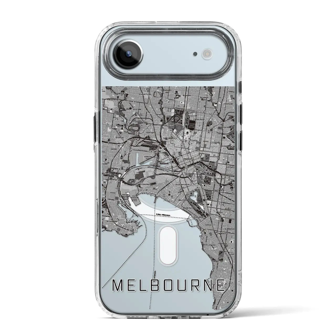 【メルボルン(オーストラリア)】地図柄iPhoneケース(MagSafeタイプ)