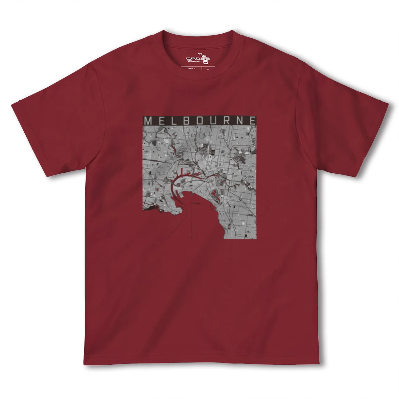 【メルボルン(オーストラリア)】地図柄ヘビーウェイトTシャツ