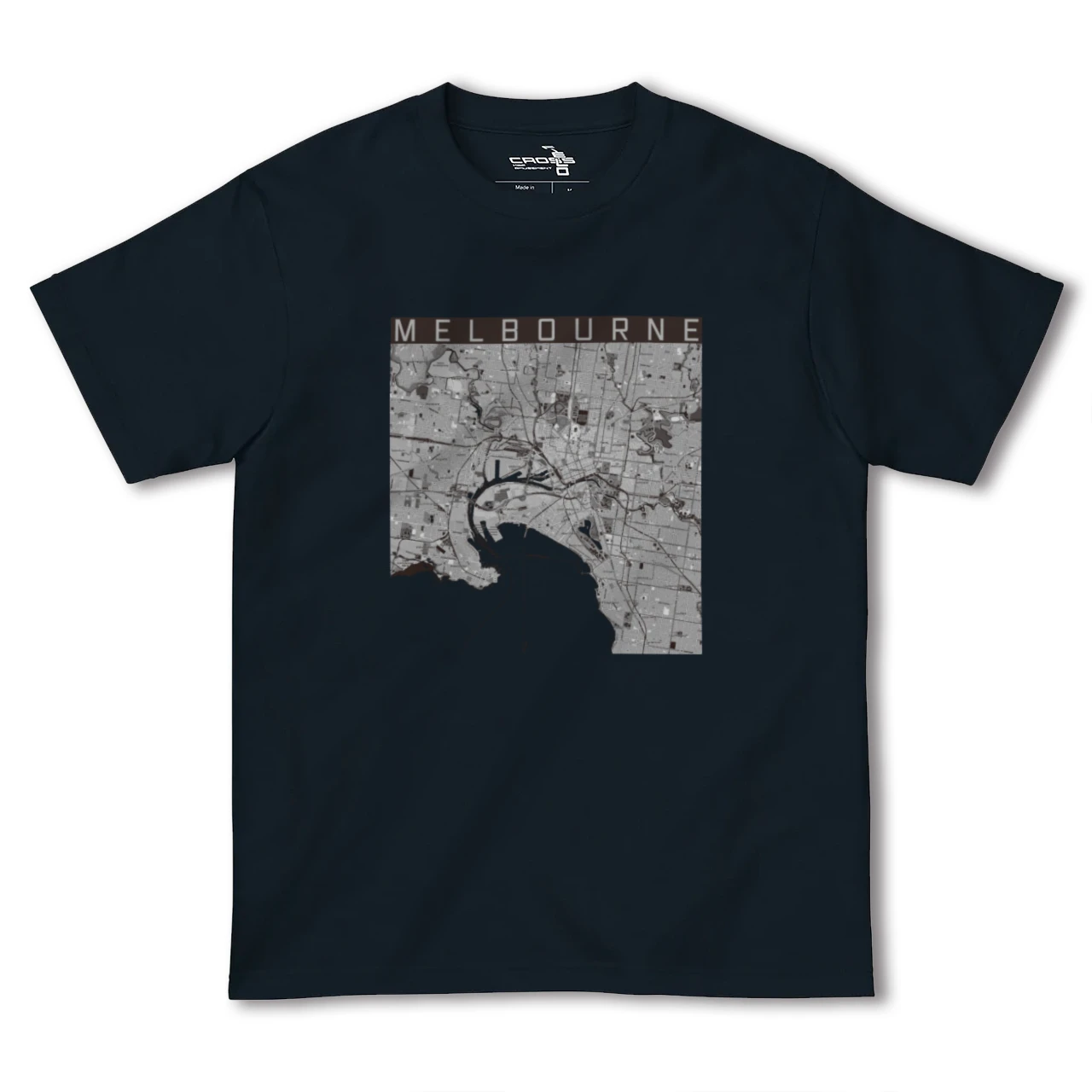 【メルボルン(オーストラリア)】地図柄ヘビーウェイトTシャツ