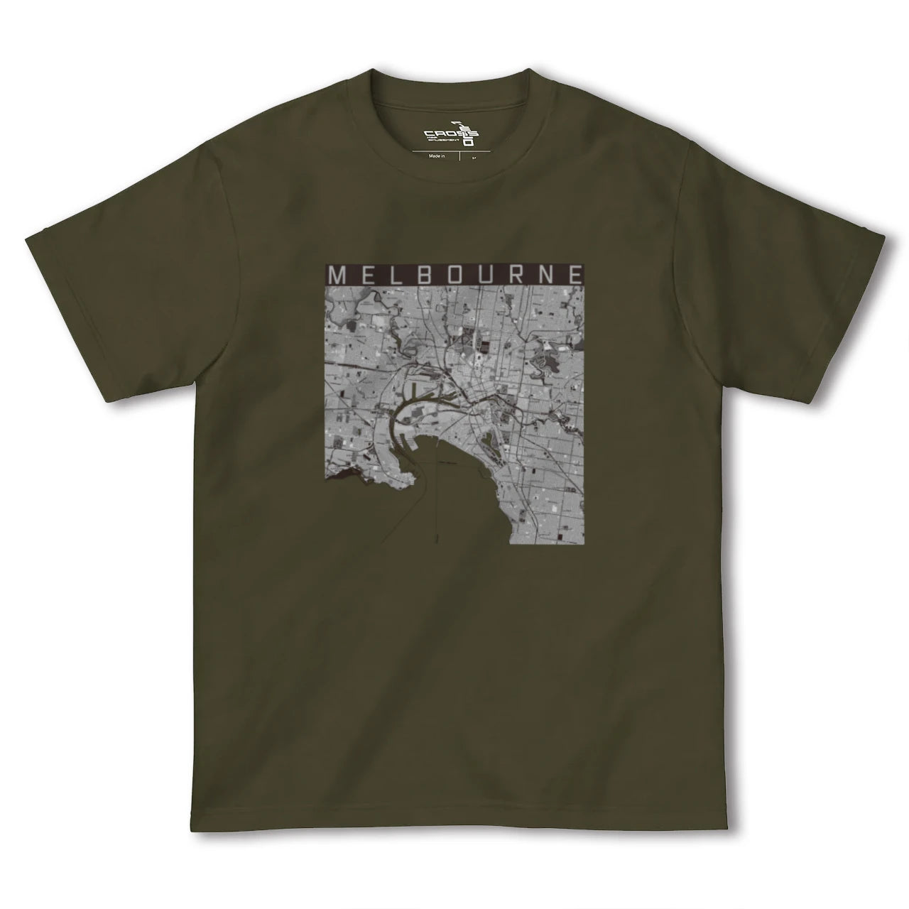【メルボルン(オーストラリア)】地図柄ヘビーウェイトTシャツ