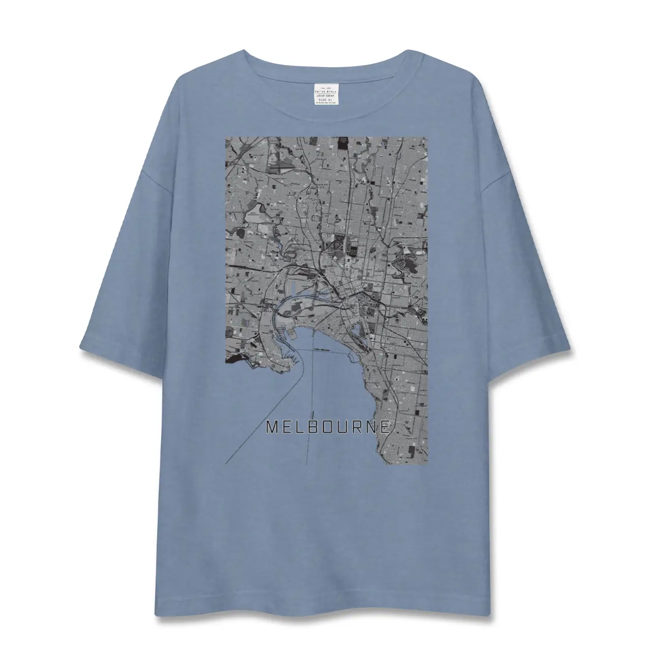 【メルボルン(オーストラリア)】地図柄ビッグシルエットTシャツ