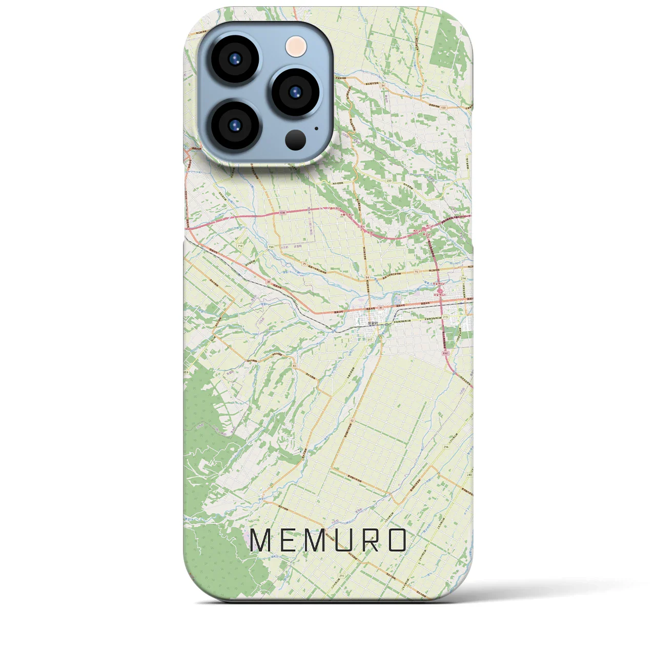 【芽室(北海道)】地図柄iPhoneケース(バックカバータイプ)