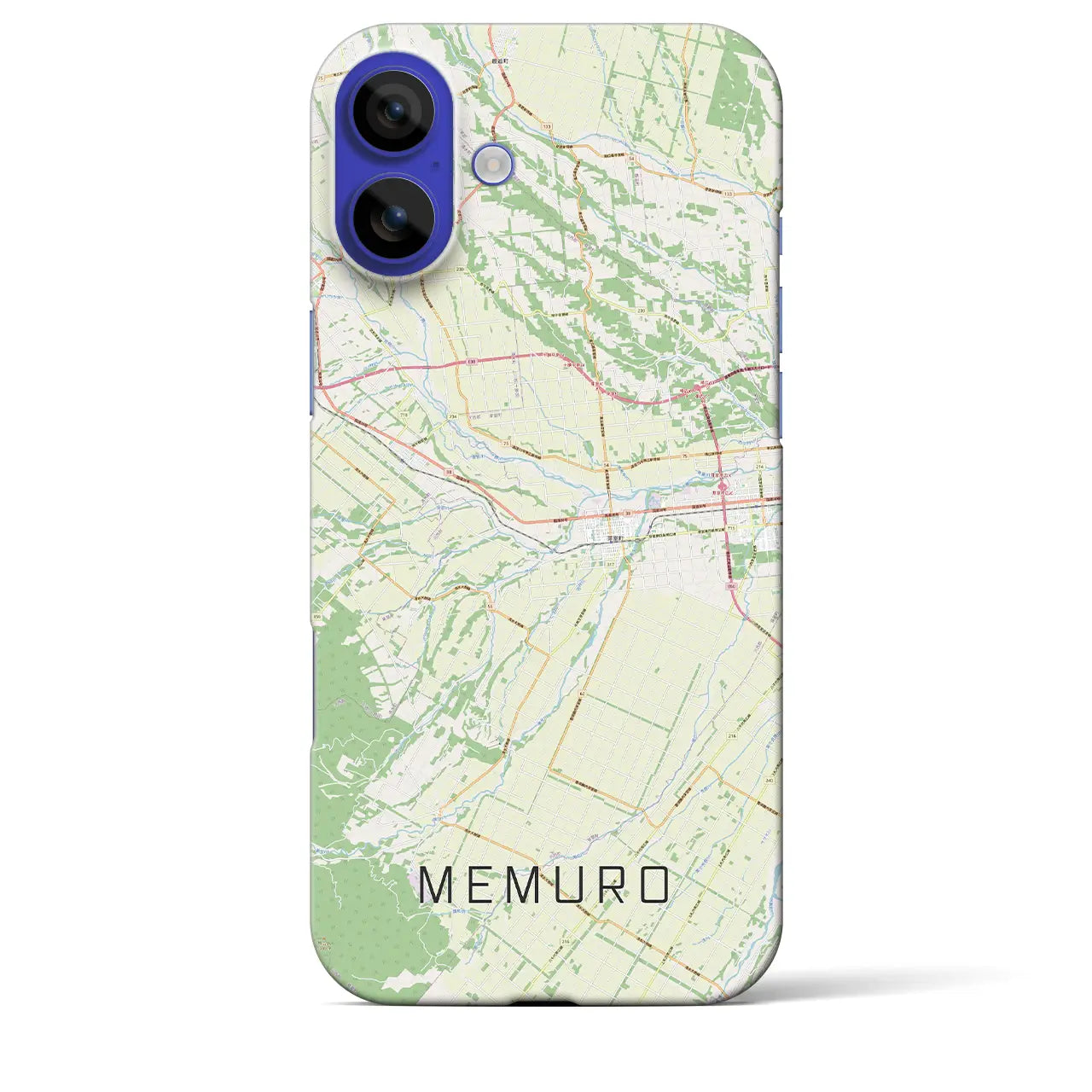 【芽室(北海道)】地図柄iPhoneケース(バックカバータイプ)ナチュラル・iPhone 16 Pro Max 用