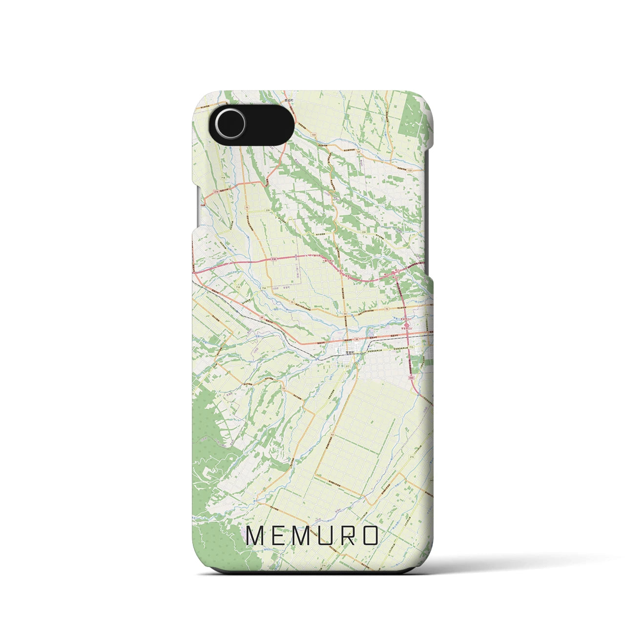 【芽室(北海道)】地図柄iPhoneケース(バックカバータイプ)