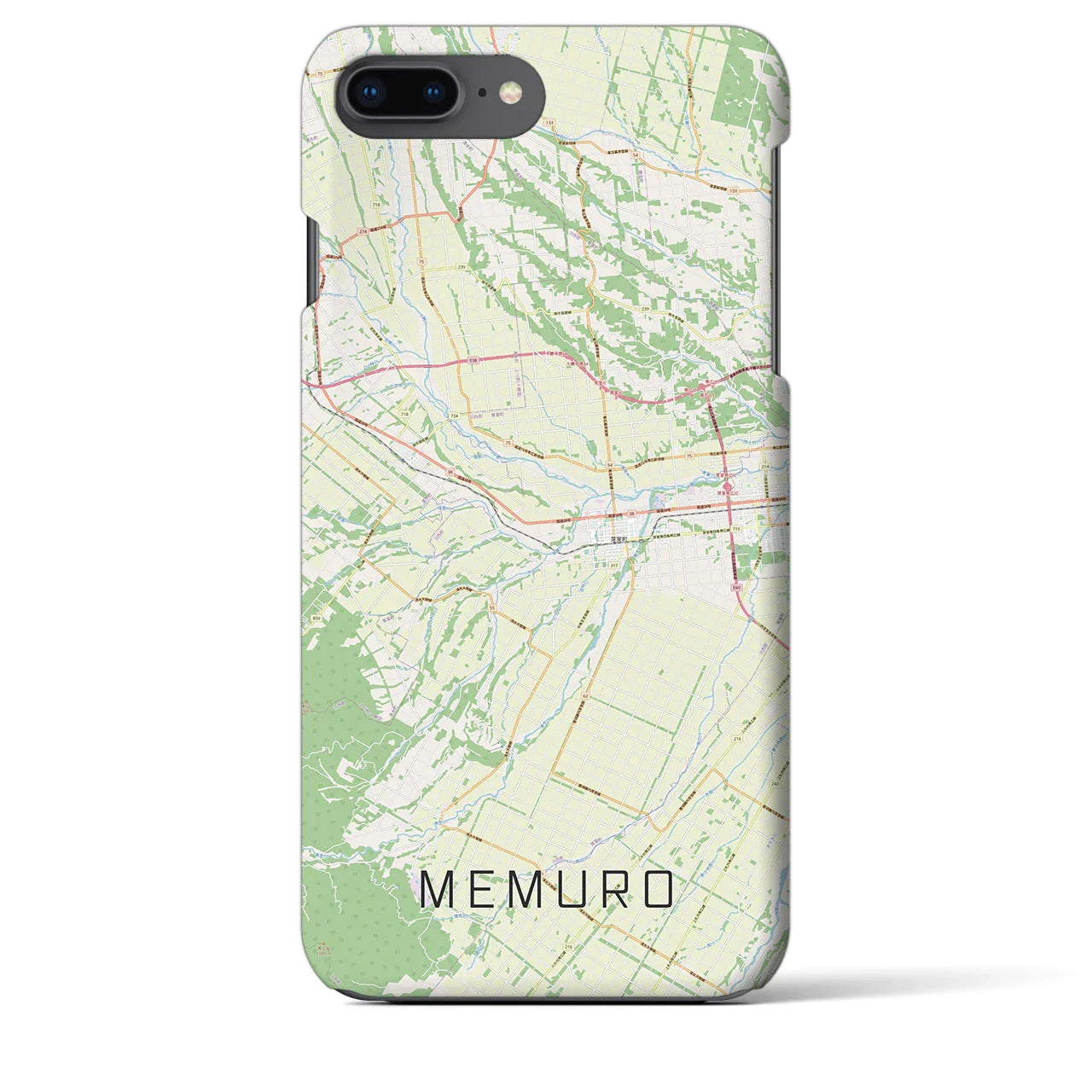 【芽室(北海道)】地図柄iPhoneケース(バックカバータイプ)