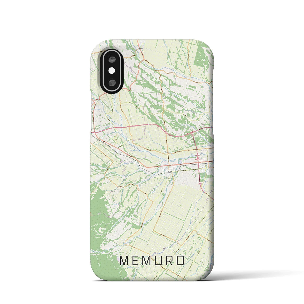 【芽室(北海道)】地図柄iPhoneケース(バックカバータイプ)